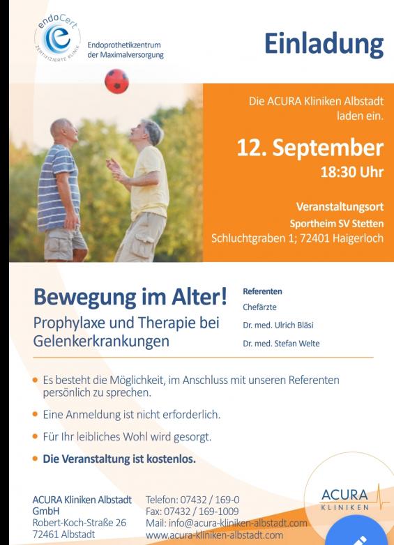 INFO-ABEND / BEWEGUNG IM ALTER